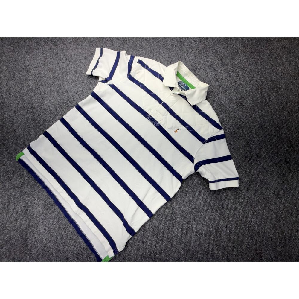 Polo Ralph Lauren Stripe Polo Shirt Cotton L Rugby